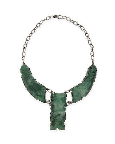 A Fred Davis-style stone set necklace