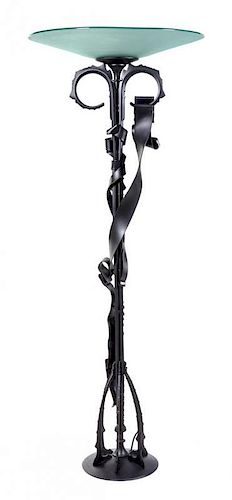 * A Torchiere Floor Lamp, Albert Paley Height 74 1/2 inches.