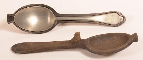 Brass 18th Century Pewter Spoon Mold.