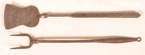 Two 19th Century Wrought Iron Utensils.
