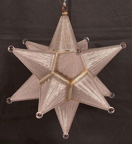 Vintage Moravian Star Hanging Light.