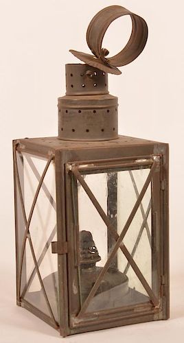 19th Century Lantern with Fluid Burner.