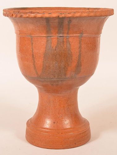 Large 19th Cent. Redware Urn Form Planter.