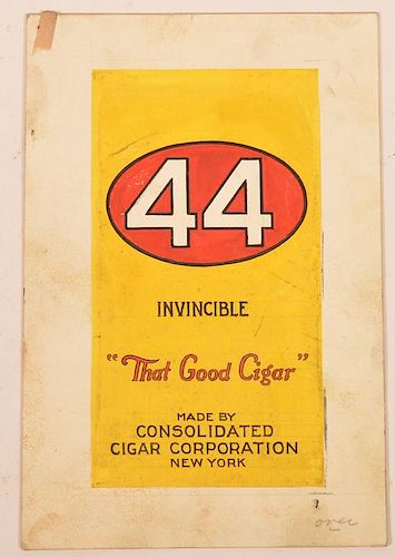 Extremely rare " 4+ Invincible Cigar!" Original Body Artwork.