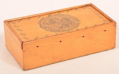 Early 19th Century Domino Game Box with pieces.