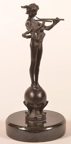Bronze Figure of Pam Signed "J.M. Monie".