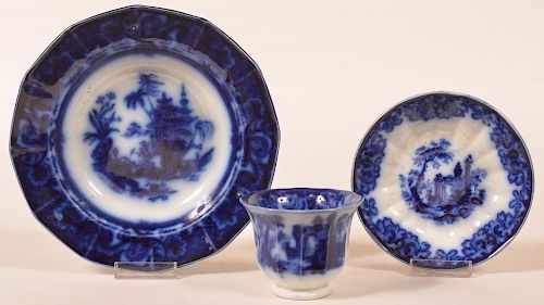 Two Pieces of Flow Blue Ironstone China.