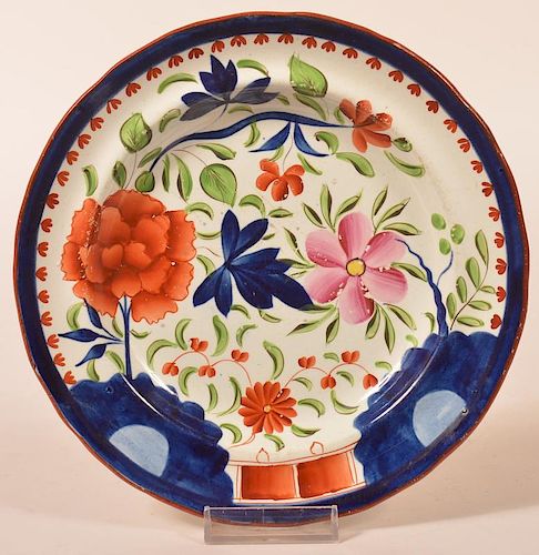 Gaudy Dutch Double Rose Pattern. China Plate.