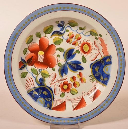 Gaudy Dutch Single Rose Pattern. China Plate.
