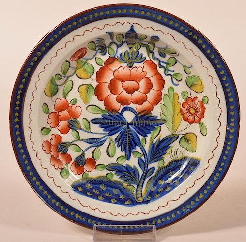Gaudy Dutch Carnation Pattern.  China 7-3/8" Plate.