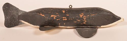 Vintage Chippewa Indian Sturgeon Fish Decoy.