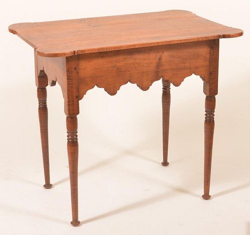 Tiger Maple Period Style Tavern Table.