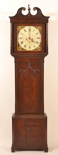 English or Scottish Federal Mahogany. Tall Case Clock.