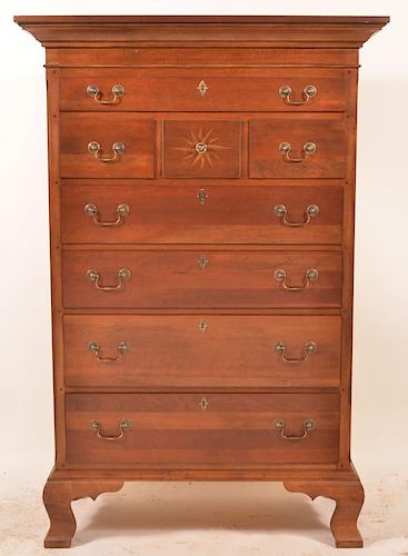 Williamsburg Chippendale Style Tall Chest.