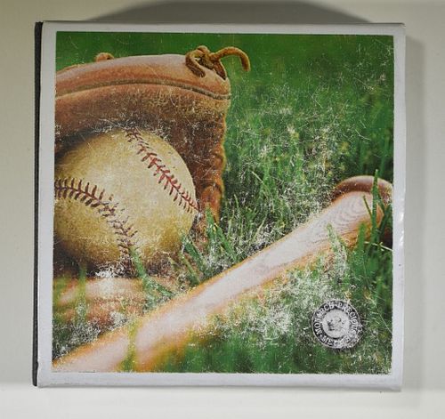 1 OZ SILVER CURVED DOMED 3D BASEBALL