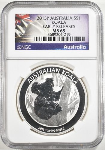 2013P AUSTRALIA $1 KOALA ER NGC MS 69