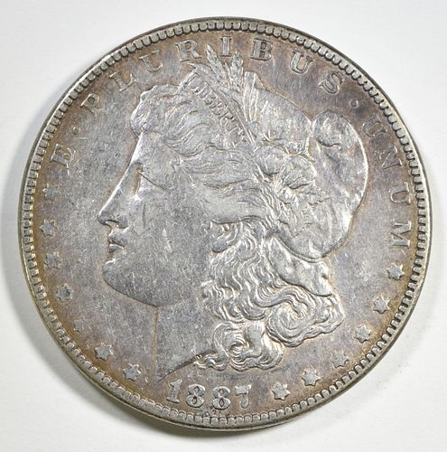 1887/6 MORGAN DOLLAR XF