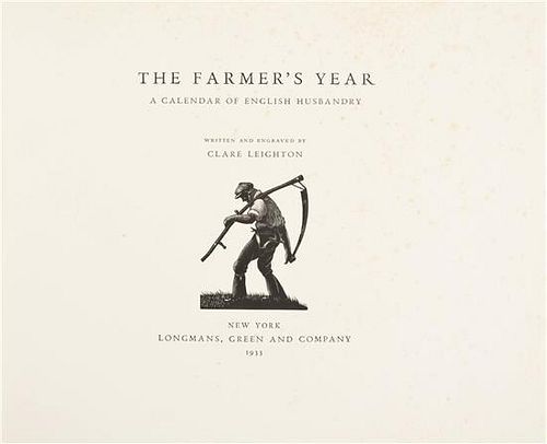 LEIGHTON, CLARE. The Farmer's Year. New York, 1933. First edition.
