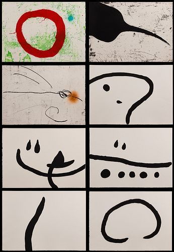 Joan Miro (Spanish, 1893-1983) 'Lapidari' Etching and Etching with Aquatint Partial Collection