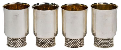 Anthony Elson Sterling Silver Gold Wash Cups