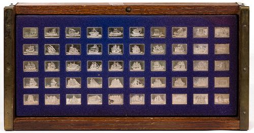 Franklin Mint 'Sailing Ships of The World' Sterling Silver Ingot Collection