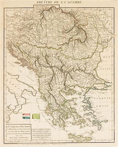 * (MAPS) POIRSON, J.B.Theatre de la Guerre. La Turquie d'Europe. Engraved map, colored in outline.