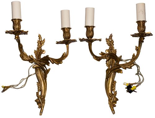 Rococo Style Two-Light Sconces