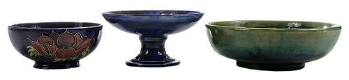 Three Moorcroft Floral Bowls