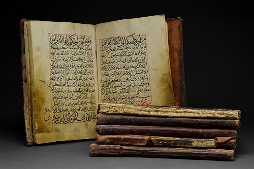 MULTIPLE SECTIONS OF AN 18TH CENTURY QURAN