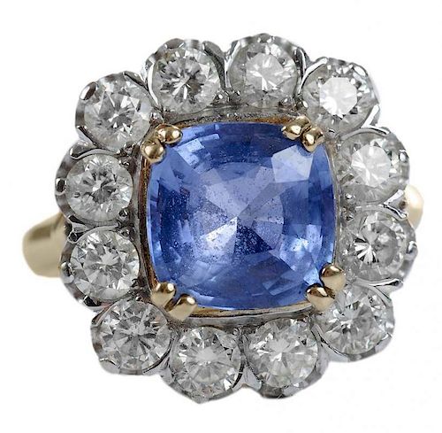 Fine Sapphire and Diamond Ring