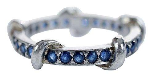 Verdura Style Sapphire Eternity Ring