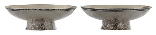 Pair of Tiffany Sterling Footed Dishes