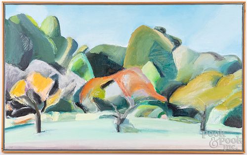 Martha Armstrong, oil on canvas landscape