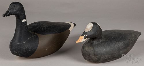 Two Frank Dobbins carved and painted duck decoys