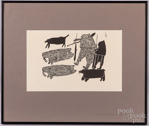 Two Inuit lithographs