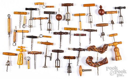 Wood handled cork screws and openers