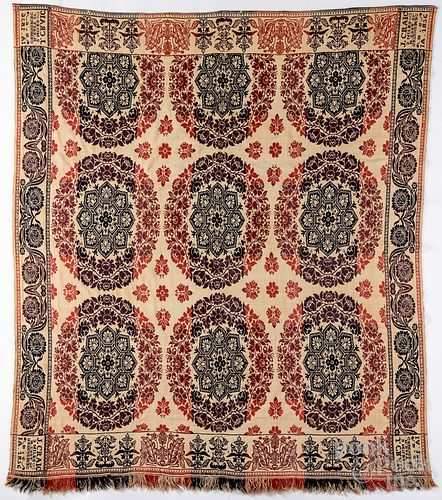 Decatur County, Indiana Jacquard coverlet
