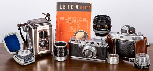 Leica IIIa camera, serial #252702, with guide book