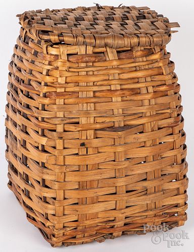 Splint woven trappers pack basket, ca. 1900