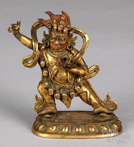 Chinese gilt bronze Vajrapani
