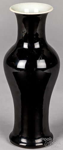 Chinese black ground porcelain vase
