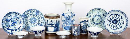 Group of Chinese blue and white porcelain