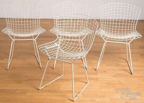 Four wire Bertoia chairs