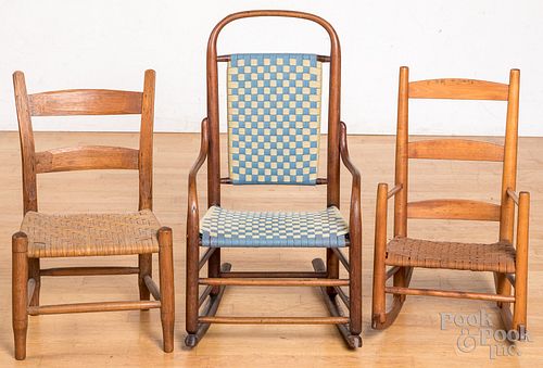 Three childs chairs, late 19th/early 20th c.