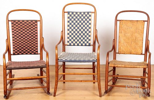Three Shaker bentwood chairs, ca. 1900