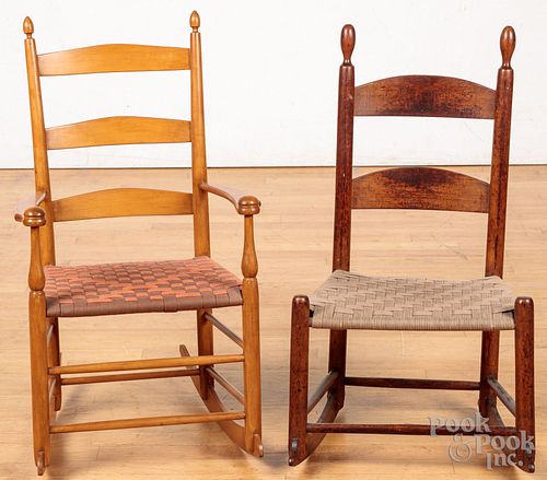 Two Shaker youth rocking chairs