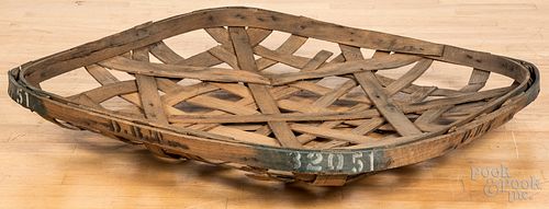 Large tobacco basket, 19th c.