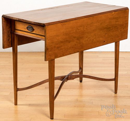 Federal cherry Pembroke table, early 19th c.