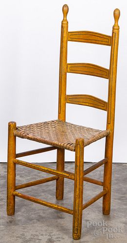 Painted ladderback chair, 19th c.