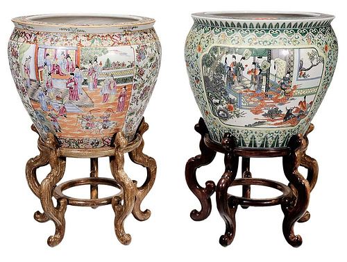 Two Chinese Enamel-Decorated Porcelain